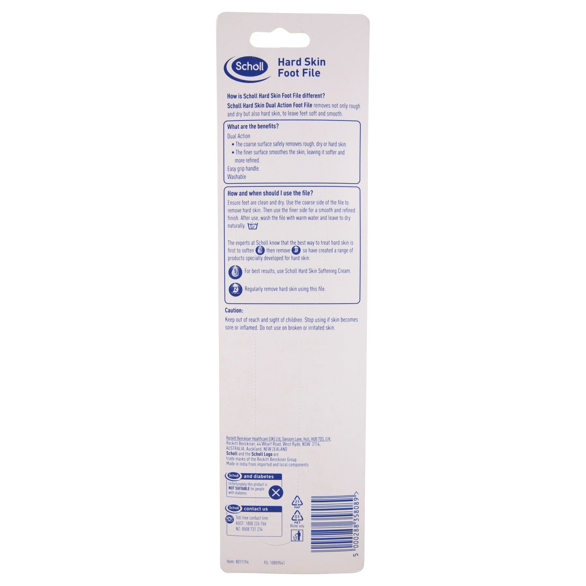 SCHOLL HARD SKIN FOOT FILE - Cutprice Online