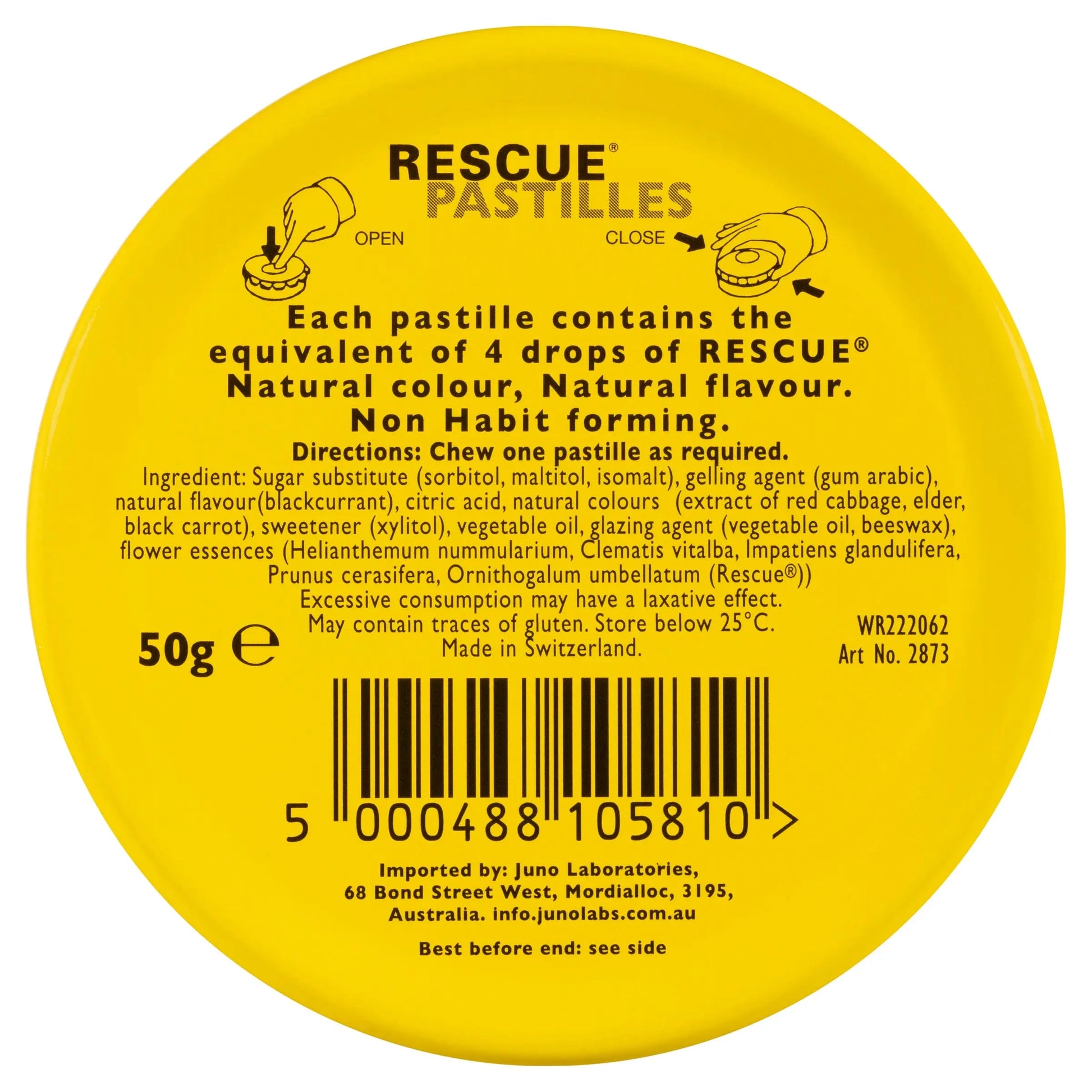 Rescue Remedy Pastilles Blackcurrant 50g RESCUE REMEDY