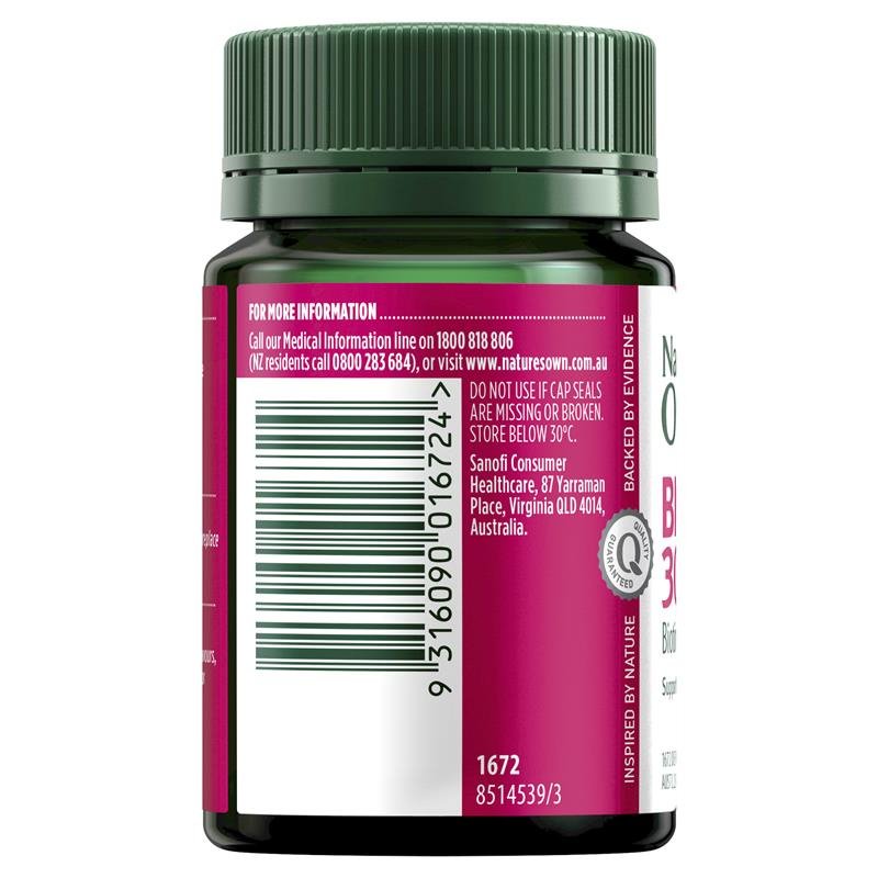 Nature's Own Biotin 300mcg 100 Tablets - Cutprice Online