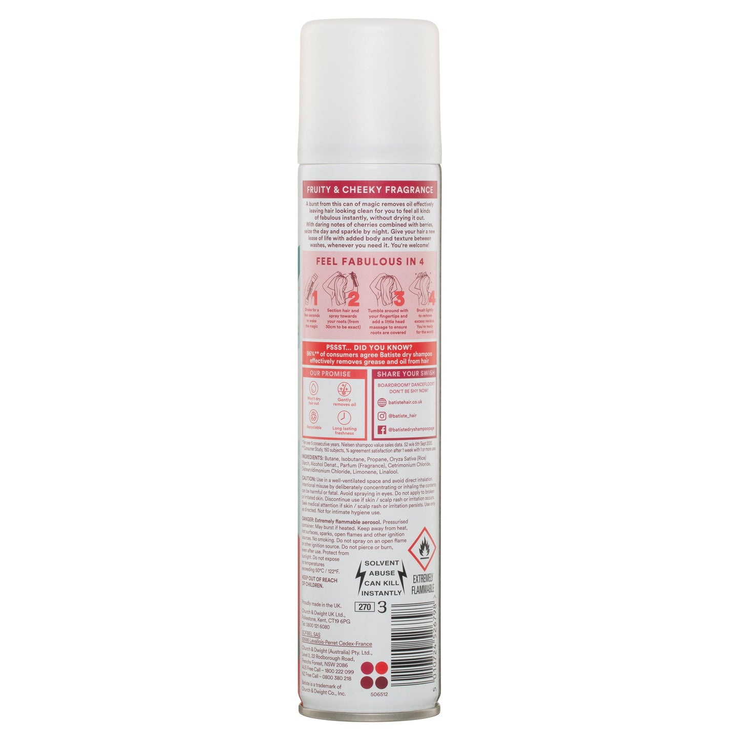 Batiste Cherry Dry Shampoo 200ml - Cutprice Online