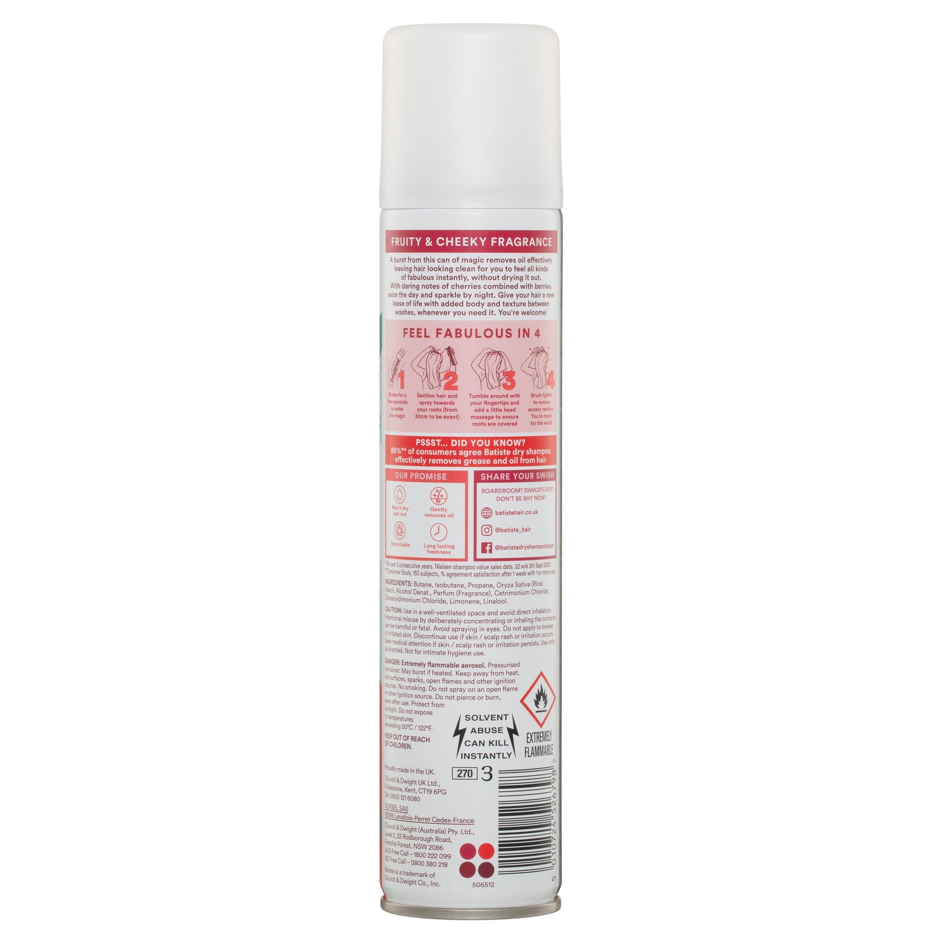 Batiste Cherry Dry Shampoo 200ml - Cutprice Online
