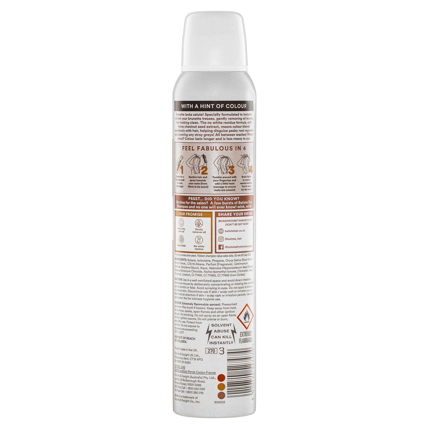 Batiste Brunette Dry Shampoo 200ml - Cutprice Online