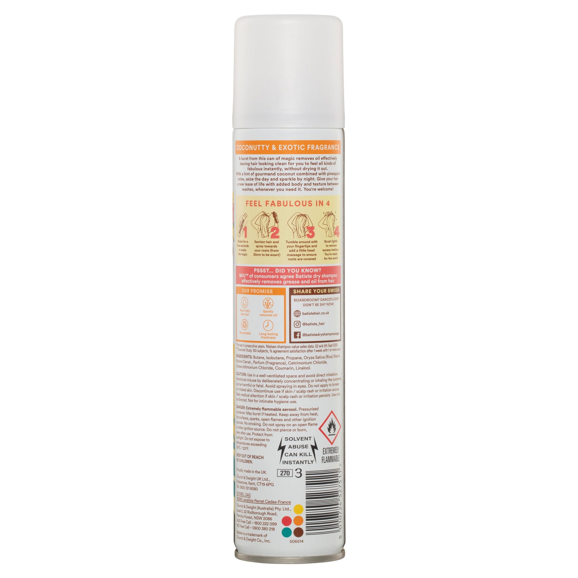 Batiste Tropical Dry Shampoo 200ml - Cutprice Online