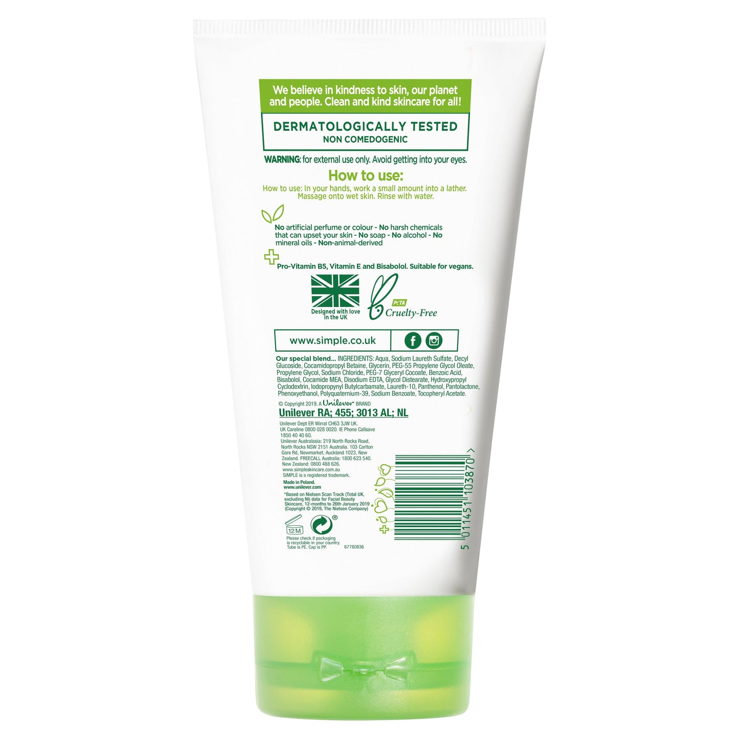 Simple Kind To Skin Facial Wash Moisturising 150ml - Cutprice Online