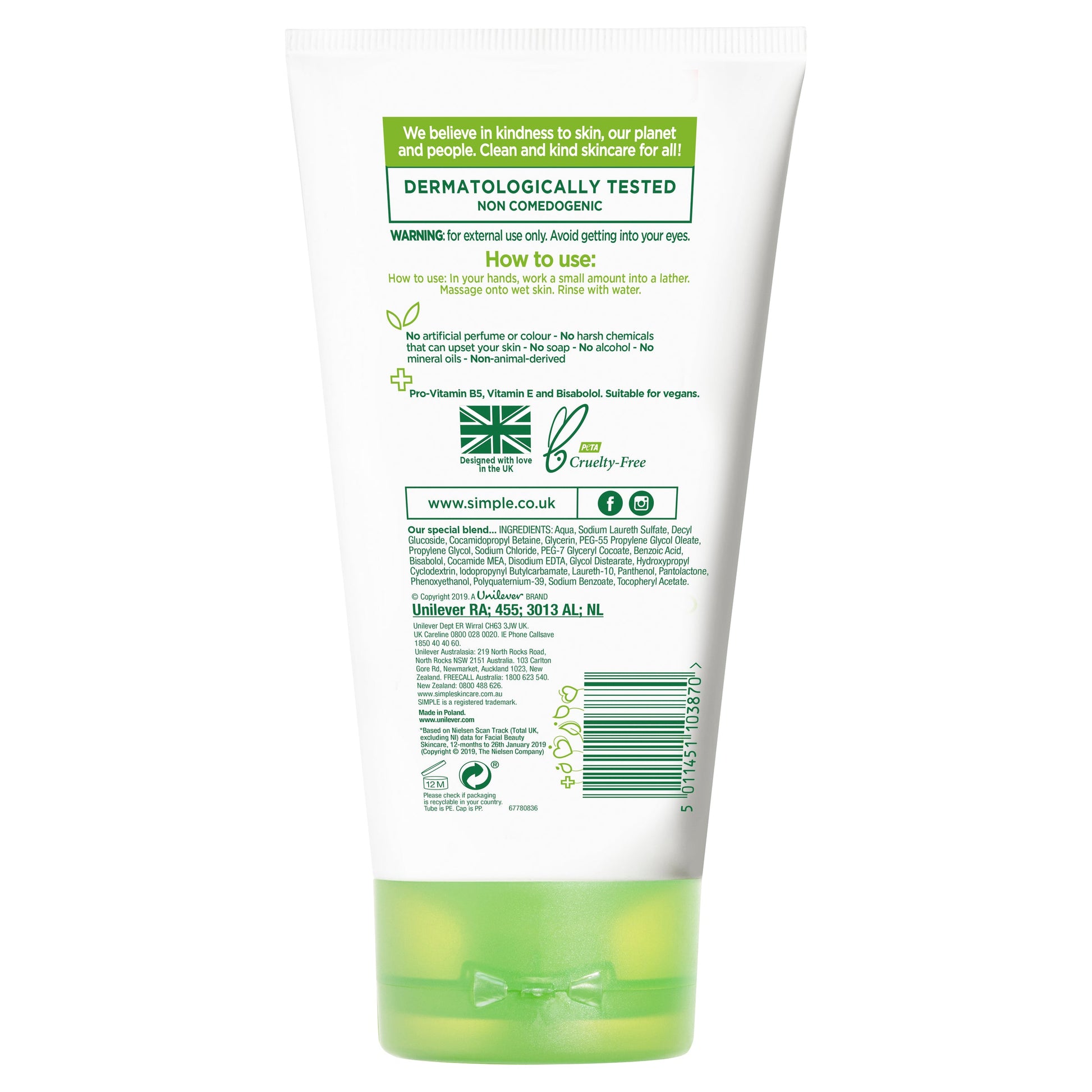 Simple Kind To Skin Facial Wash Moisturising 150ml - Cutprice Online