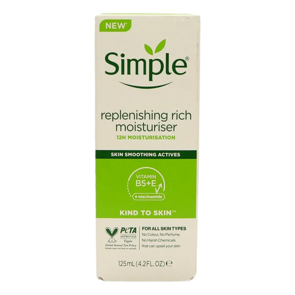 Simple Kind To Skin Rich Moisturiser Replenishing 125ml - Cutprice Online