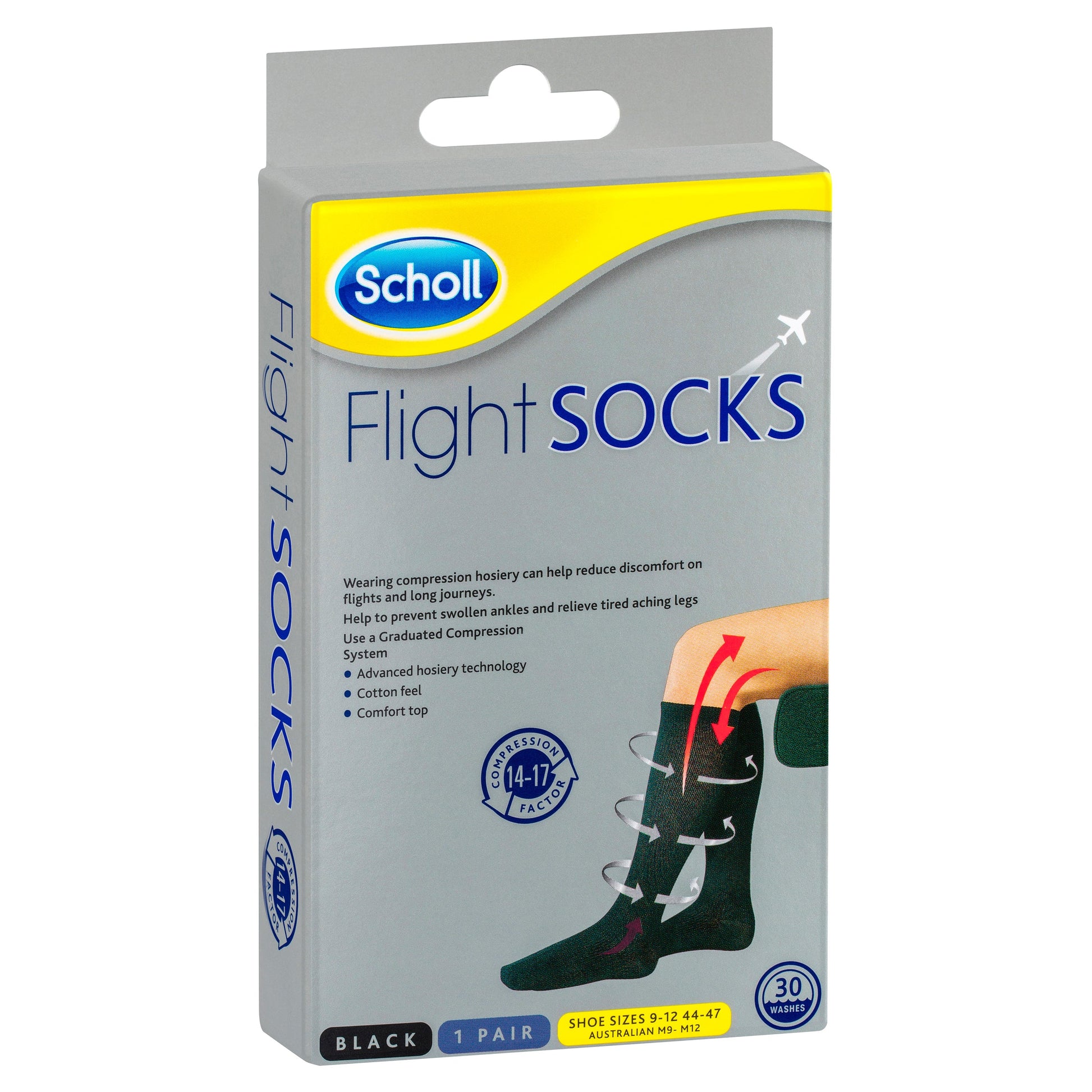 Scholl Flight Socks  Size 9-12 - Cutprice Online