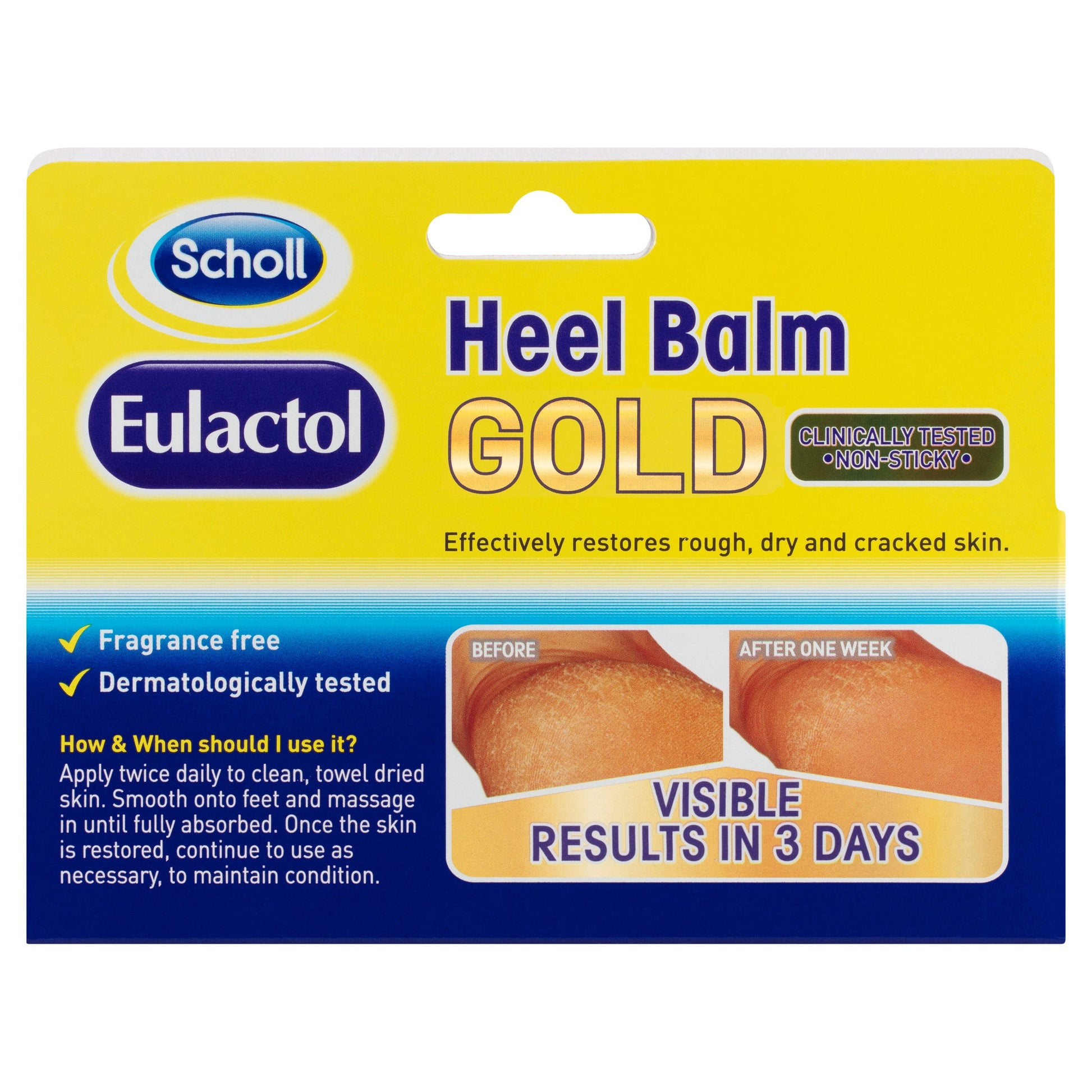 Scholl Eulactol Cracked Heel Balm Gold 120ml - Cutprice Online