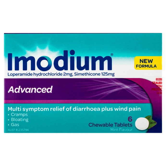 Imodium Advanced Chewable Mint Flavour 6 Tablets - Cutprice Online