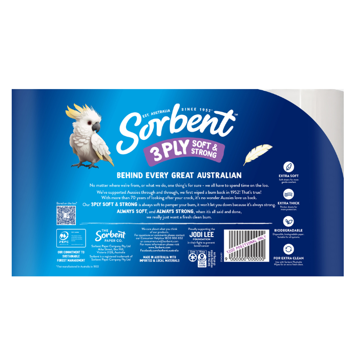 Sorbent White Soft & Strong Toilet Tissue 16PK - Cutprice Online