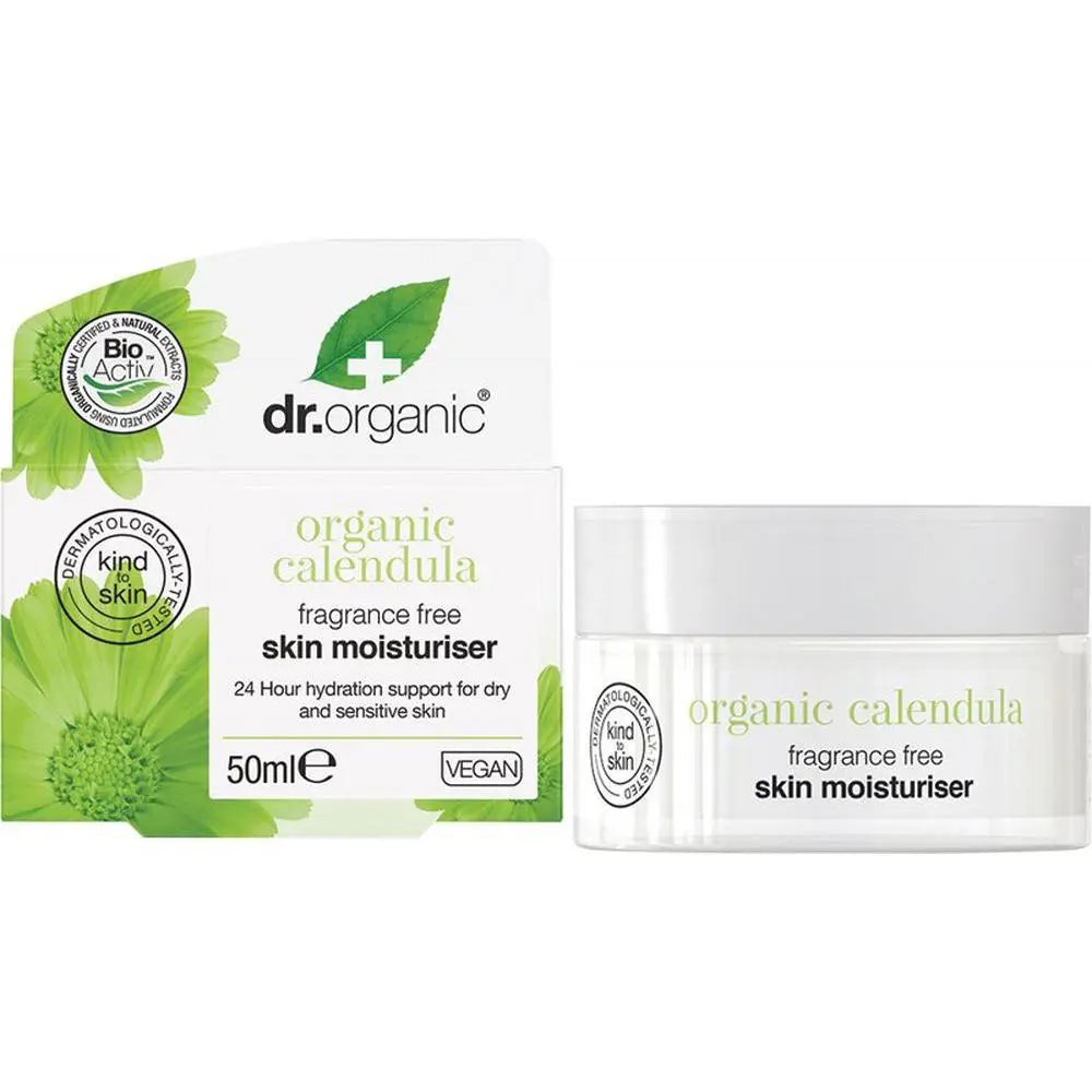 DR ORGANIC Fragrance Free Skin Moisturiser Organic Calendula 50ml DR ORGANIC