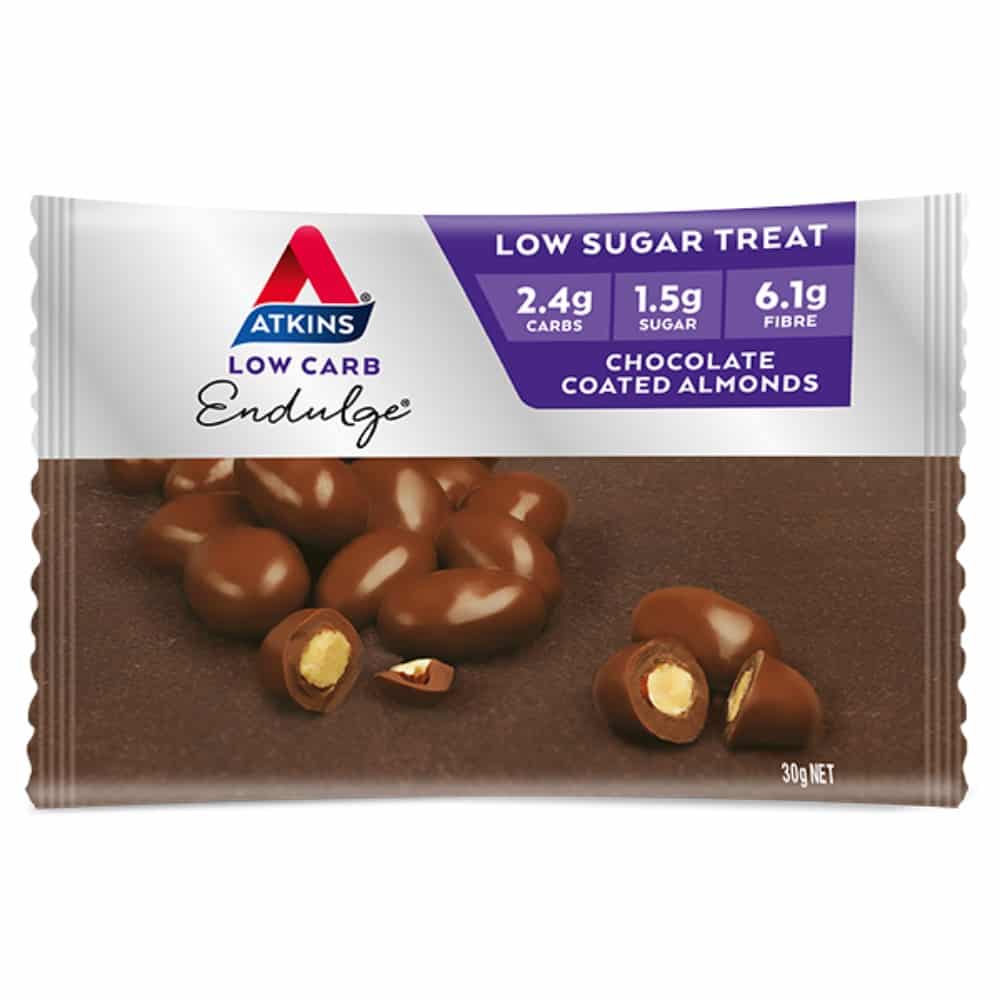 Atkins Low Carb Endulge Chocolate Coated Almonds 5 X 30g - Cutprice Online