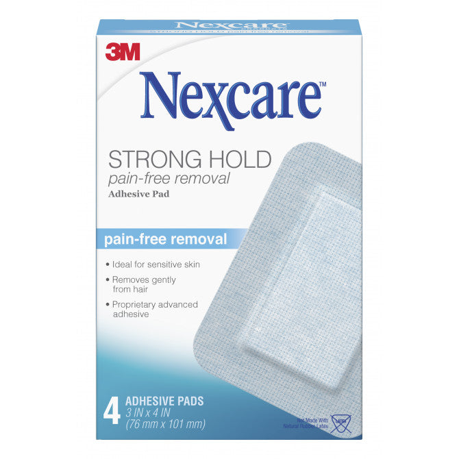 Nexcare Strong Hold Adhesive Pad 4Pk - Cutprice Online