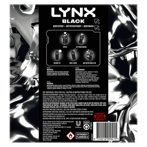 Lynx Black Trio Gift Set R25