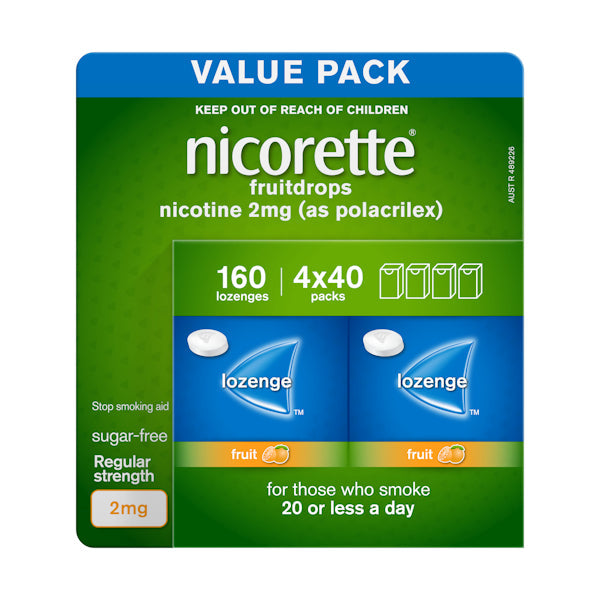 Nicorette Fruit Drops Lozenges Value Pack 2mg 160