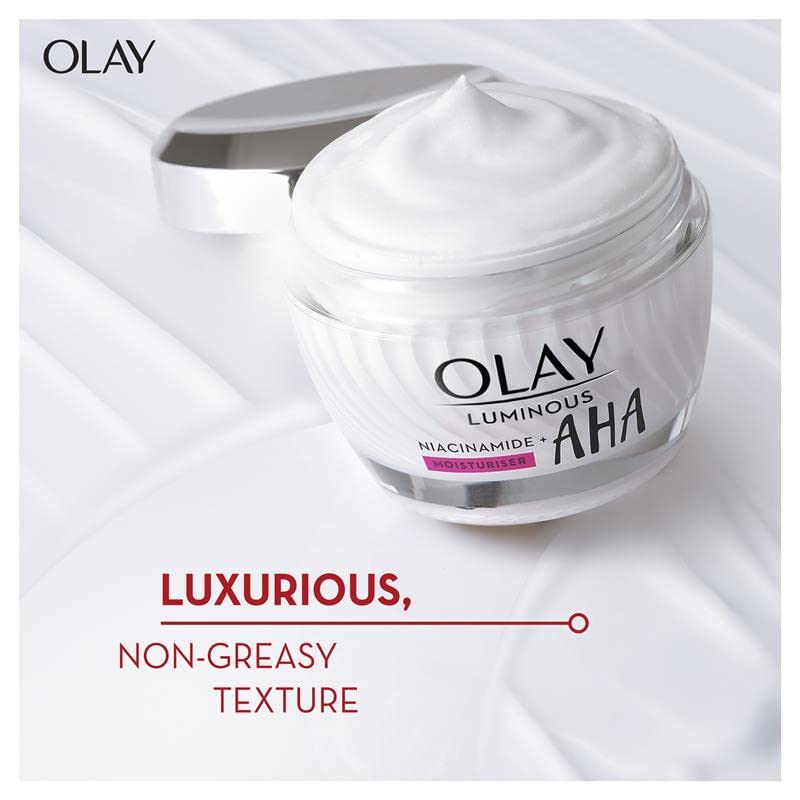 Olay Luminous Niacinamide + AHA Face Cream Moisturiser 50g - Cutprice Online
