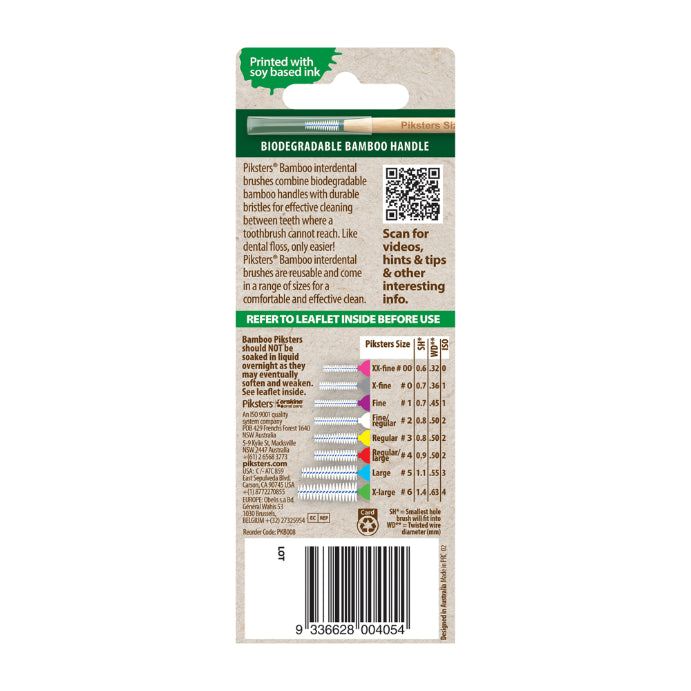 Piksters Bamboo Interdental Brushes Purple Size 1 8 Pack - Cutprice Online