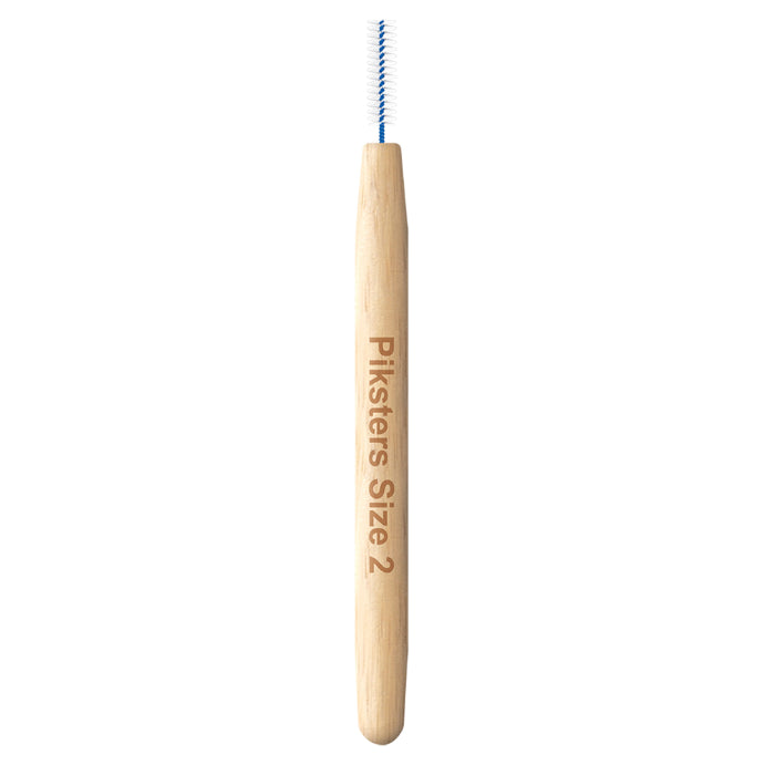 Piksters Bamboo Interdental Brushes White Size 2 8 Pack