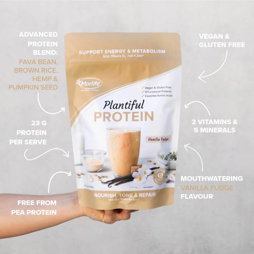 Morlife Plantiful Protein Vanilla Fudge 440g - Cutprice Online