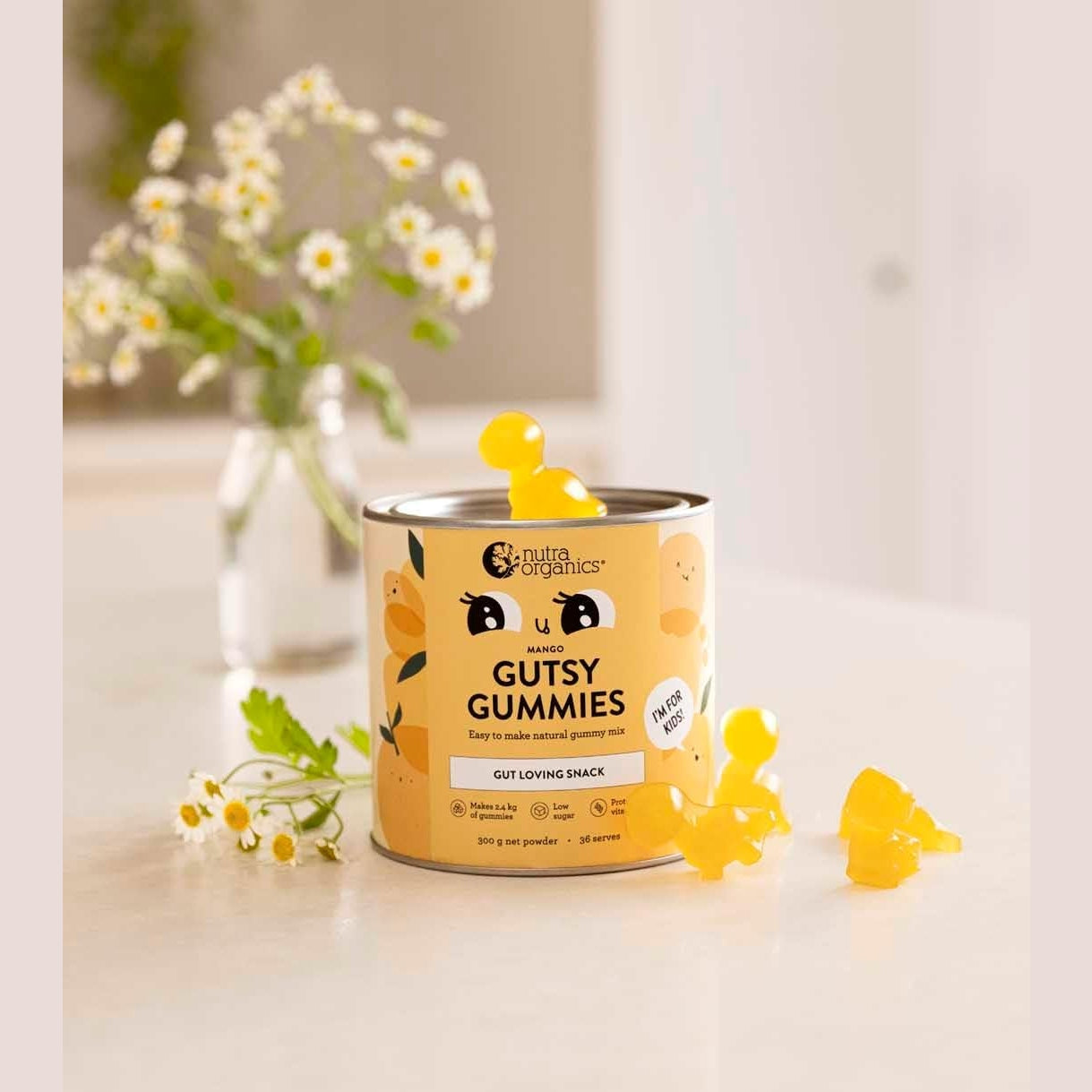 Nutra Organics Gutsy Gummies Mango 300g - Cutprice Online