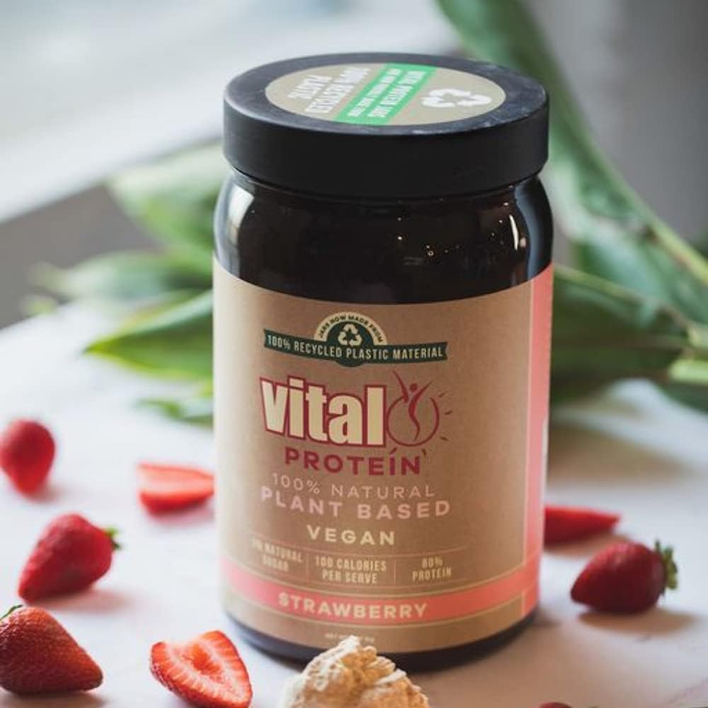 Martin & Pleasance Vital Protein 100% Natural Plant Based (Pea Protein Isolate) Strawberry 1kg - Cutprice Online