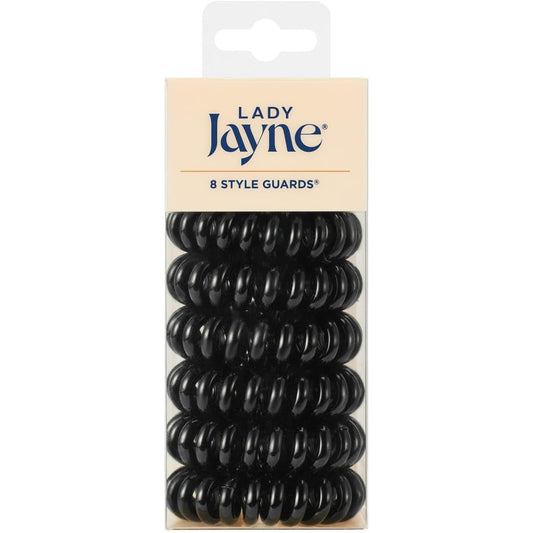 Lady Jayne Style Guards Kink-Free Spirals 8 Pack Black