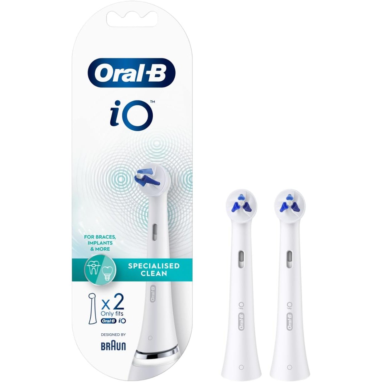 Oral B Power Toothbrush iO Specialised Clean Refills White 2 Pack
