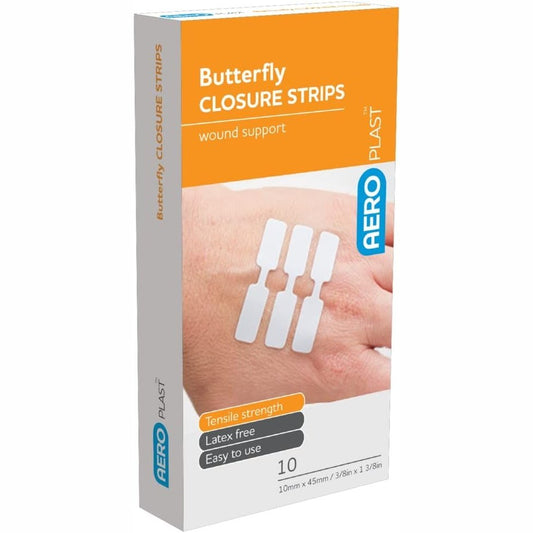 Aeroplast Butterfly Wound Closures 45 X 10mm 10 Stripes Per Box