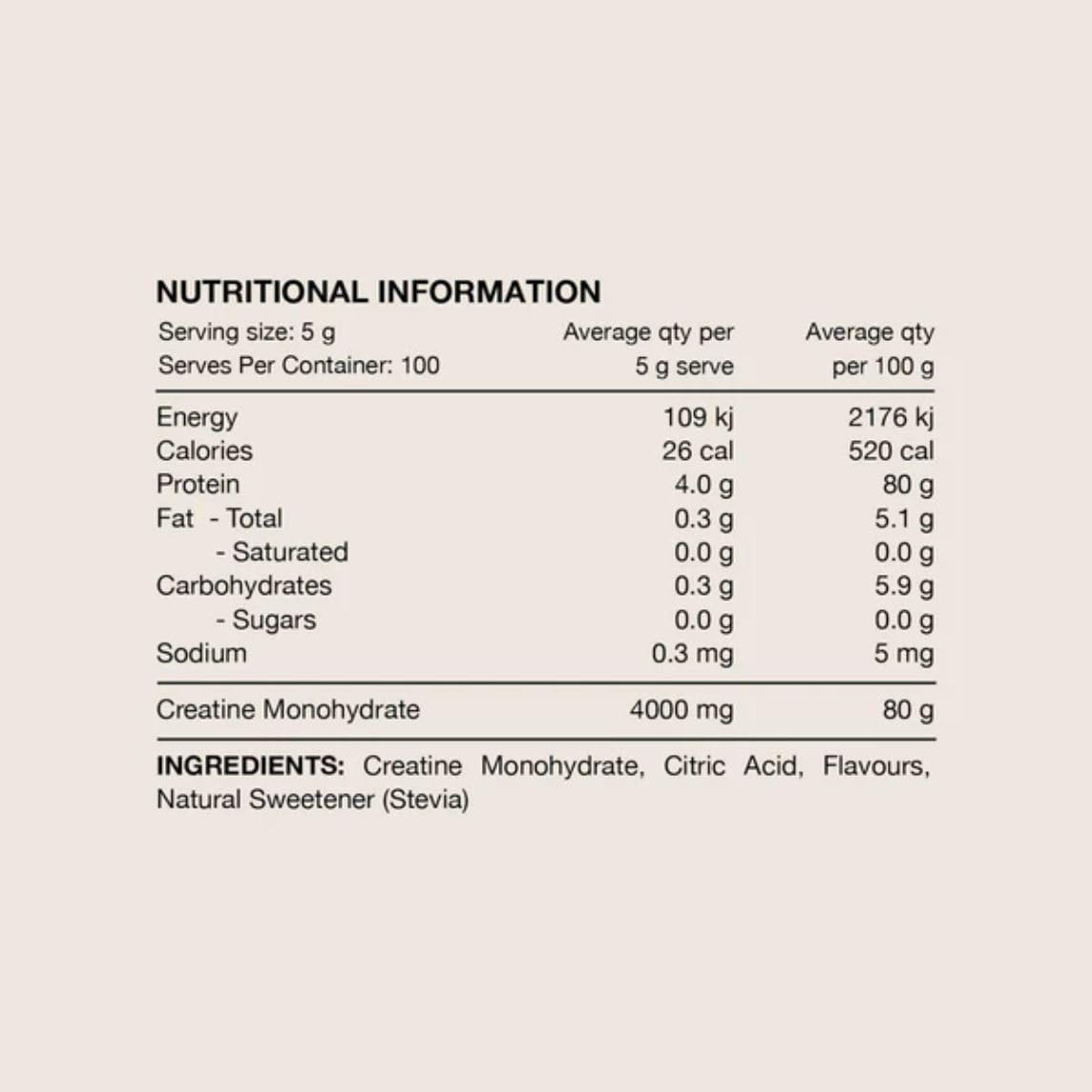 Switch Nutrition Creatine Monohydrate Refreshing Lime 500g - Cutprice Online