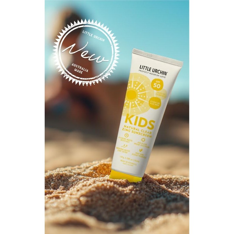 Little Urchin Natural Kids Sunscreen Clear Zinc Spf 50 100g - Cutprice Online