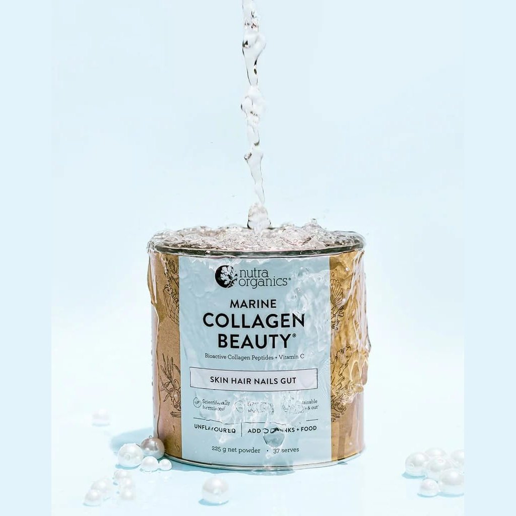 Nutra Organics Marine Collagen Beauty with Bioactive Collagen Peptides + Vitamin C Unflavoured 225g - Cutprice Online