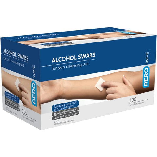 Aerowipe 70% Isopropyl Alcohol Swab 3 X 3cm 100pk