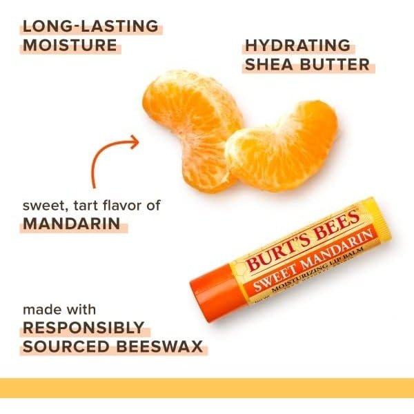 Burt's Bees Moisturising Lip Balm Sweet Mandarin 4.25g BURT'S BEES