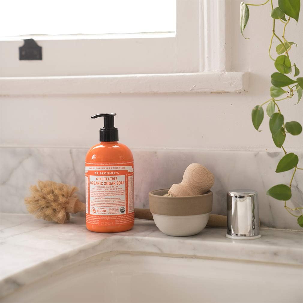 Dr. Bronner's Organic Sugar Soap 4-in-1 Tea Tree (pump) 355ml - Cutprice Online