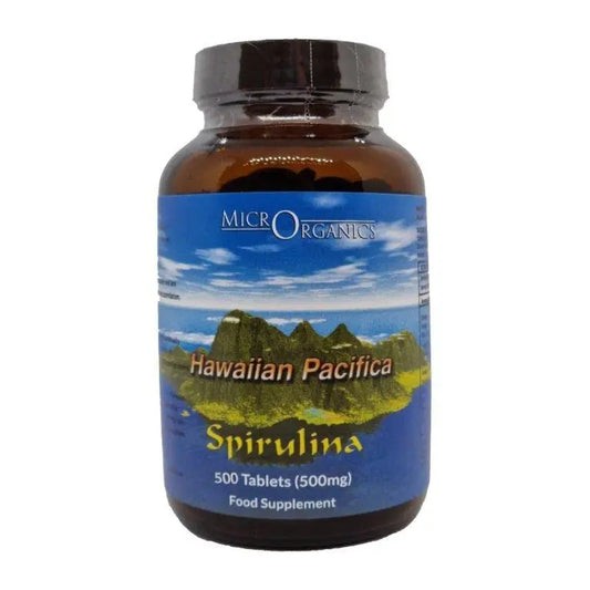 GREEN NUTRITIONALS Hawaiian Pacifica Spirulina Tablets (500mg) 500 GREEN NUTRITIONALS