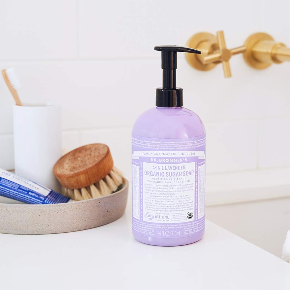 Dr. Bronner's Organic Sugar Soap 4-in-1 Lavender (pump) 710ml - Cutprice Online