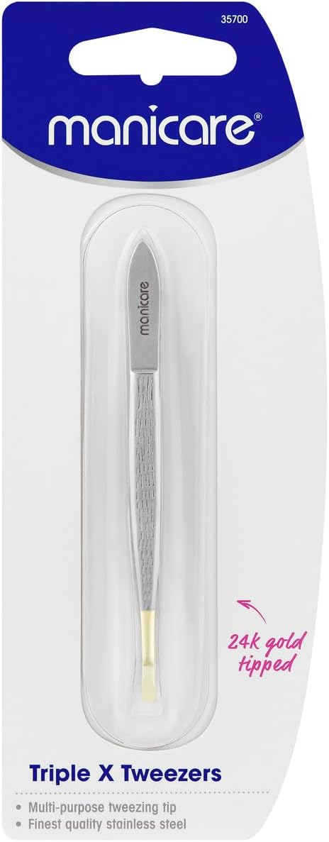 Manicare Triple X Tweezers Gold Tip