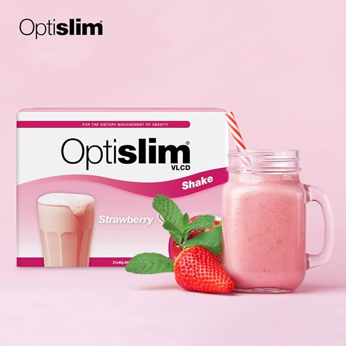 Optislim VLCD Meal Replacement Shake Strawberry 21x43g Sachets - Cutprice Online