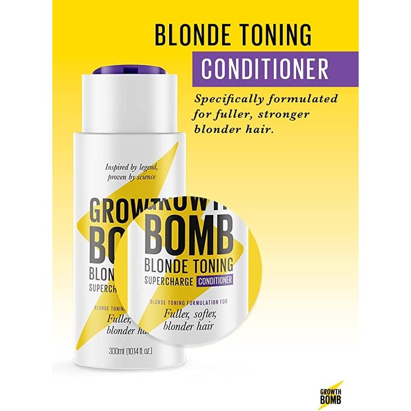 Growth Bomb Blonde Colour Enhancing Conditioner 300ml - Cutprice Online