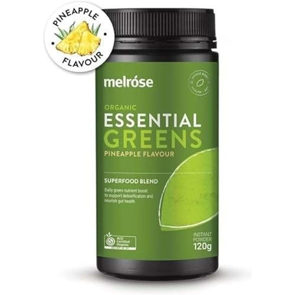 Melrose Organic Essential Greens Pineapple Powder 120g - Cutprice Online