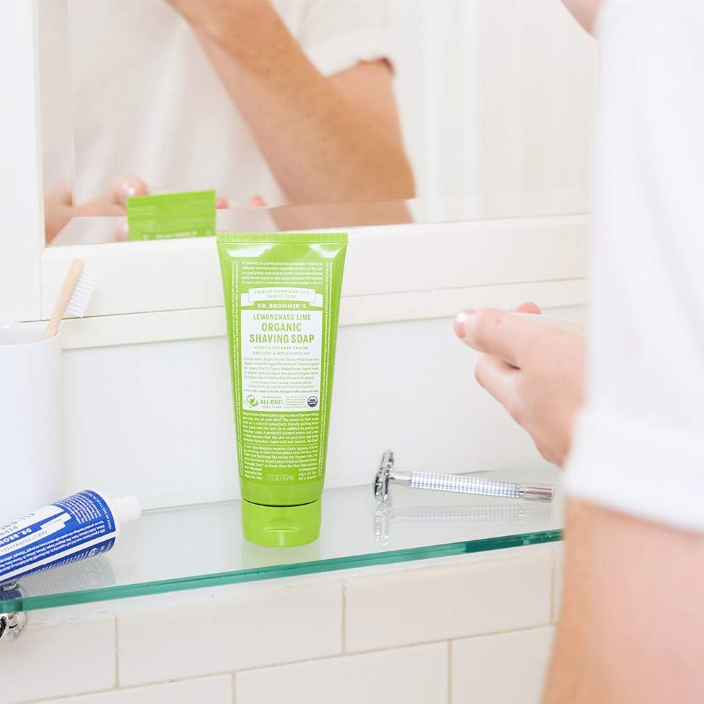Dr. Bronner's Organic Shaving Soap Lemongrass Lime 207ml - Cutprice Online