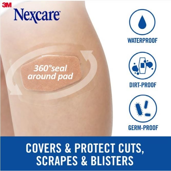 Nexcare Clear Waterproof Strips Large 10 Pack