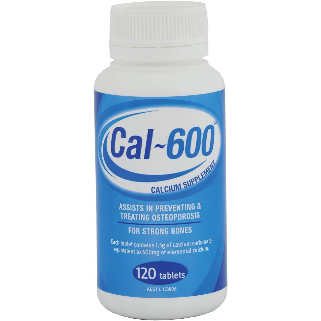 Cal-600 Calcium Supplement Tablets 120 Pack - Cutprice Online
