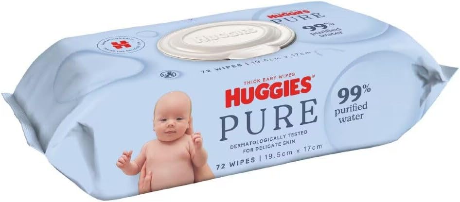 Huggies 99% Purified Water Wipes 72 Pack