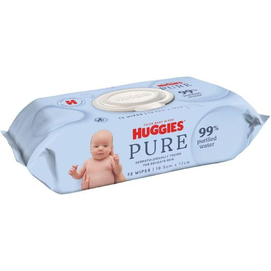 Huggies 99% Purified Water Wipes 72 Pack