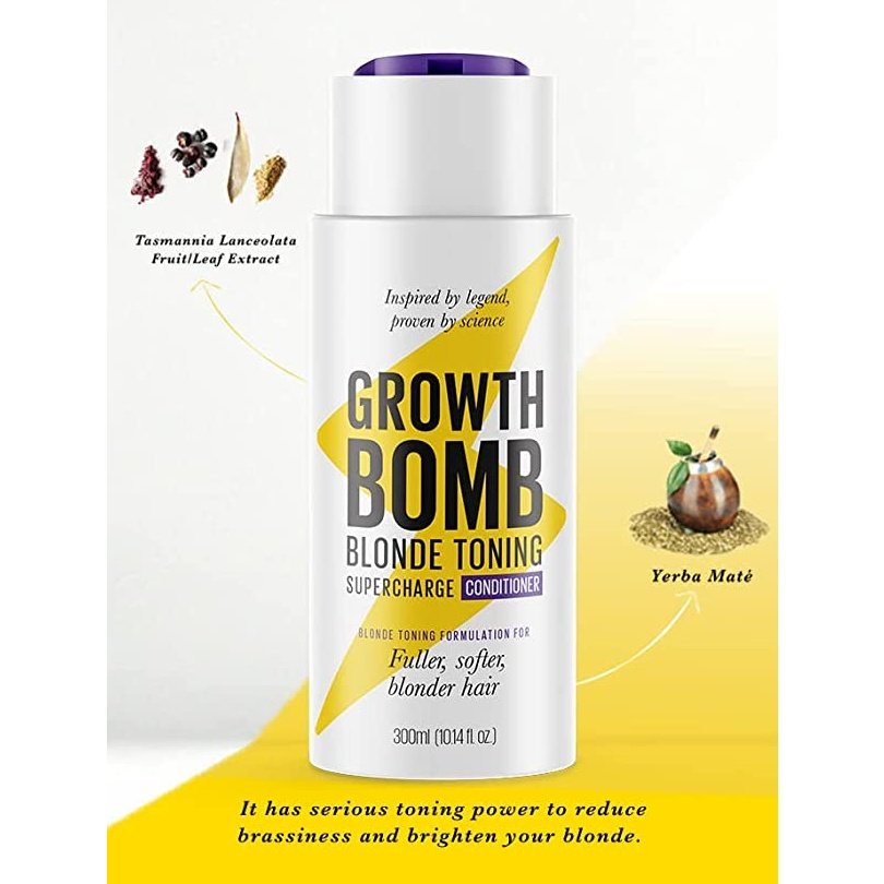 Growth Bomb Blonde Colour Enhancing Conditioner 300ml - Cutprice Online