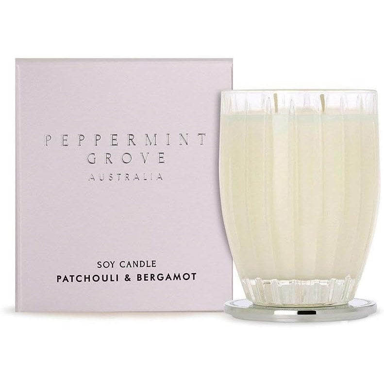 PEPPERMINT GROVE Patchouli & Bergamot Scented Soy Candle 370g