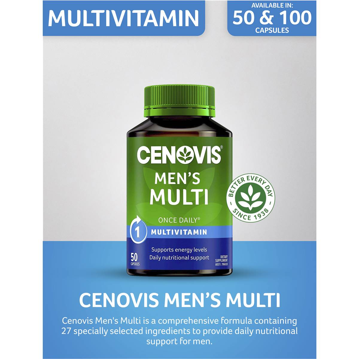 Cenovis Men’s Multi 50 Capsules - Cutprice Online