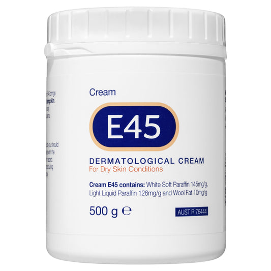 E45 Moisturising Cream for Dry Skin and Eczema 500g - Cutprice Online