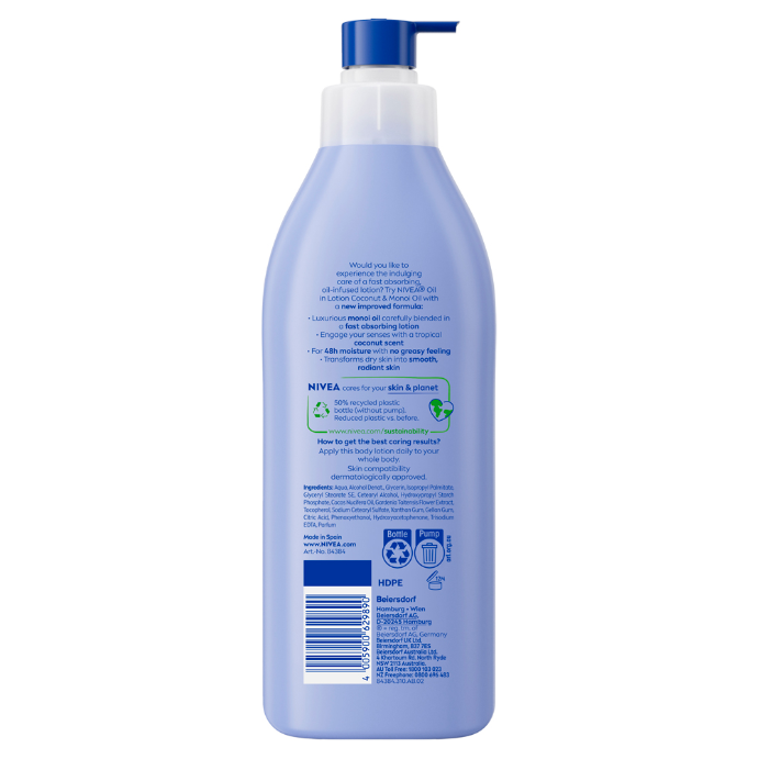 Nivea Oil Infused Coconut and Monoi Oil Body Lotion 400ml - Cutprice Online